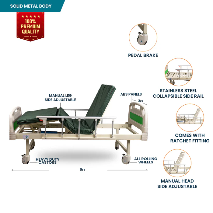 Arrex Uno Pro Manual Hospital Bed -Full Fowler