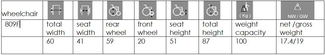 Wheelchair 809F