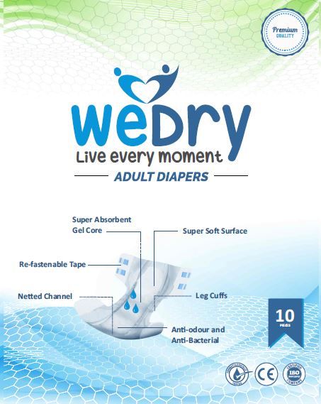 Wedry Adult Diapers Large